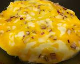 A picture of step 4 of Tamagoyaki [ Japanese rolled omelet].