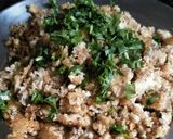 A picture of step 5 of Stuff daal kachodi with aalu tari.