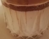 A picture of step 3 of Dalgona mocha.