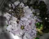 A picture of step 2 of Black gram fritters with hot spicy chutney.
