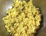 A picture of step 3 of Narkel - er Bara / Coconut Fritters.