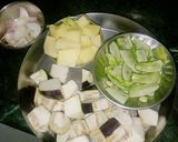 बैंगन सेम आलू की सब्जी(Baingan sem aloo ki sabzi recipe in hindi) रेसिपी चरण 1 फोटो