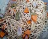 A picture of step 4 of Tandoori Chicken and Vegetables Spaghetti.