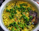 A picture of step 3 of Masala Bhat.
