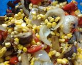 Foto del paso 8 de la receta: Ensalada de vegetales cocidos sobre colchón de hojas verdes