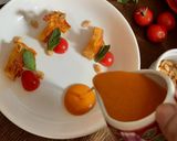 A picture of step 25 of Roasted Pumpkin-Tomato soup with Potato toasties.