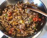 A picture of step 3 of Stuffed Bell Peppers with Rice and Beef.