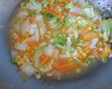 Foto langkah ke 6 dari resep Tumis Satih Dadar Simprak (Sawi Putih Telur Dadar Simple & Praktis).