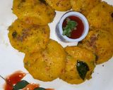 A picture of step 8 of Masala idli.