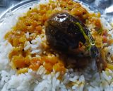 A picture of step 7 of Ennai Kathirikai Kulambu.