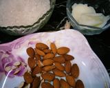 A picture of step 1 of Almond Chikki.
