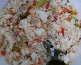 Foto langkah ke 4 dari resep Nasi Bakar Cumi Asin.