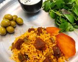 عکس مرحله 1 از دستور لوبیا پلو با گوشت تکه ای 🥰