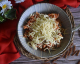 Foto del paso 4 de la receta: Espirales integrales con pollo, tomate y emmental