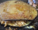 Foto del paso 5 de la receta: Sandwich de berenjena, pollo bbq y queso🧀🌯🥙🍆