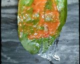 A picture of step 5 of Spinach paneer grilled roles.