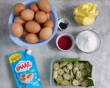 Foto langkah ke 1 dari resep Lapis Legit Pisang Ijo Kurma.