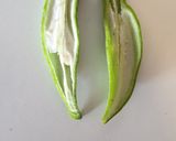 A picture of step 2 of Achari Bhindi.