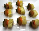 A picture of step 5 of Sweet potatoes with pomo,carrots and green pepper.
