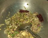 A picture of step 3 of Methidana ki sabji.