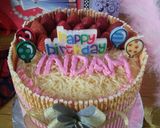 Foto langkah ke 11 dari resep Pocky Bday Cake #rainbow base cake# cepet,mudah,juara &tebel dikantong ('').