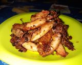 Foto langkah ke 7 dari resep Goreng Asin Cumi Pedas Gurih.