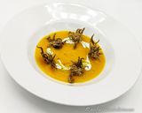 Foto del passaggio 6 della ricetta Crema di Peperoni con Moscardini Croccanti
