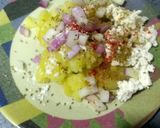 A picture of step 2 of Bread Kofta in White Sause.