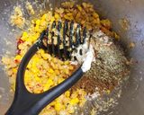A picture of step 2 of Spicy chickpea and sweetcorn burgers.