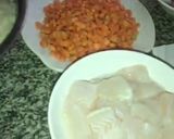 A picture of step 1 of Thai fried rice and fish chili sauce.