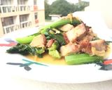 A picture of step 6 of Mustard Green And Roasted Pork Stir Fry (Kai Choy).