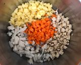 Foto langkah ke 6 dari resep MPASI 9 BulanTim[Kentang, Ikan Gindara, Tempe & Wortel].