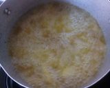 A picture of step 3 of French-Celery fries with fried eggs.