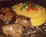 Foto del paso 8 de la receta: Hamburguesa rellenas, acompañada con poleta y un toque picante🌶