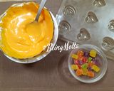 A picture of step 2 of Orange Qubes Stuffed Chocolates.