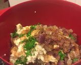 A picture of step 3 of Franks Salisbury Steak.