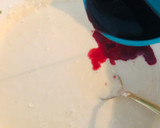 A picture of step 2 of Hidden heart raspberry cake.