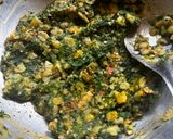 A picture of step 4 of Karnataka Style Palya or Shepu bhaji.