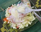 A picture of step 1 of Mayonnaise cucumber tomato salad.