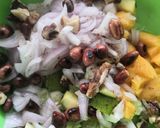 A picture of step 1 of Khatta meetha aam salad.