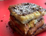 A picture of step 4 of Banana Nutella french toast.