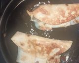 A picture of step 5 of Leftovers: Lamb and Bean Burrito and a Puddle of Hot Sauce.