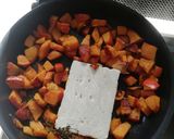Une image de l'étape 3 de Pâtes à la feta et au potimarron.