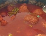 Foto del paso 7 de la receta: Tortitas de camarón con nopales en salsa roja, ¡para chuparse lo