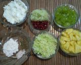 A picture of step 1 of Russian Salad Cold Sandwich.