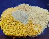 A picture of step 1 of Adai dosa.