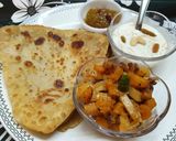 A picture of step 5 of Paratha,Pumpkin Curry, Sweet Mango Pickle and Vermicelli Kheer.
