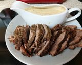 A picture of step 5 of My Peppered Roast Beef with Peppercorn Sauce. 😋.