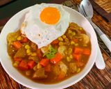 รูปขั้นตอนการทำที่ 4 ของ แกงกะหรี่สันในหมูกุ้งไข่ดาว (สูตรไม่ใช้ซุปก้อนสำเร็จรูป) Pork Tenderloin Curry with Shrimp
