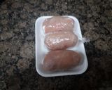 Foto del paso 1 de la receta Hojaldre de pollo relleno de jamón york y queso
